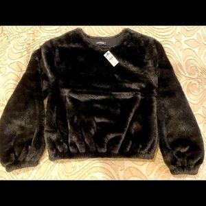 NWT Express Faux Fur Sweatshirt